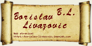 Borislav Livazović vizit kartica